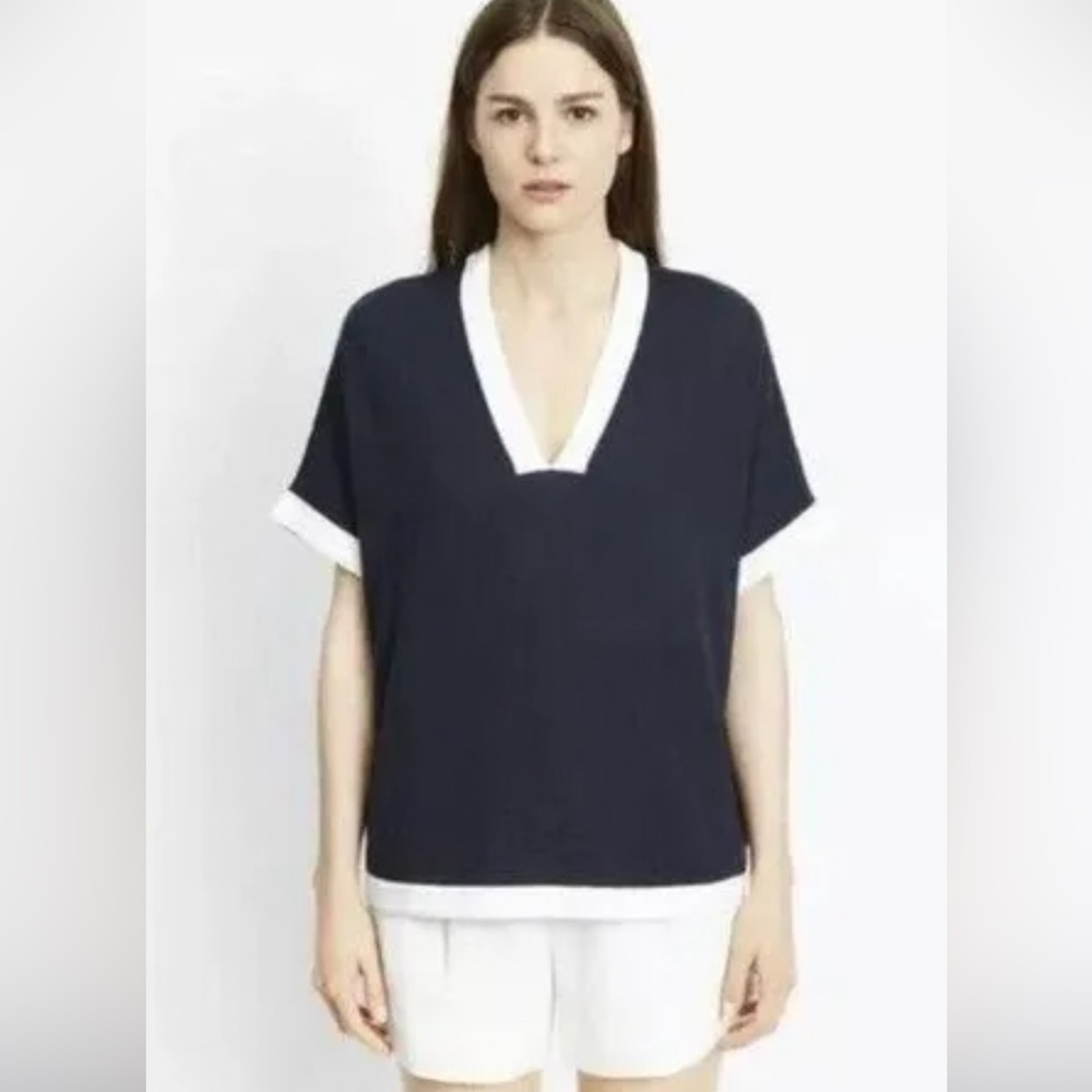 Vince Blue and White Tee